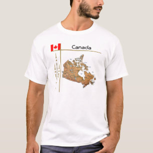 Canada Map + Flag + Title T-Shirt