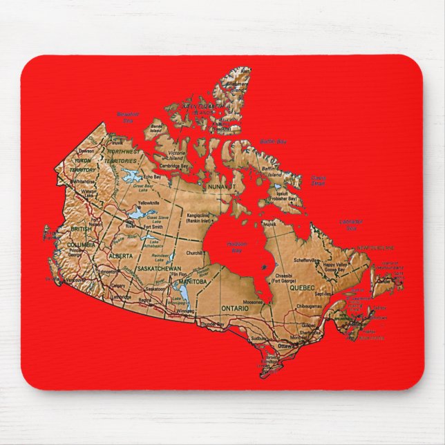 Canada Map Mousepad (Front)