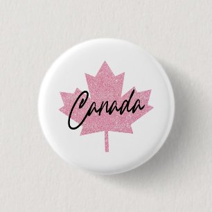 Canada Maple leaf 1 Inch Round Button