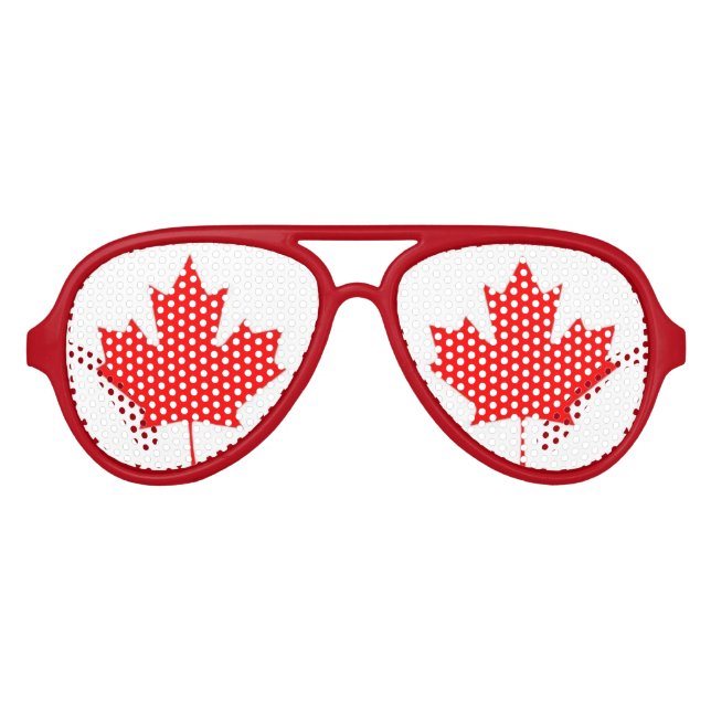 CANADA MAPLE LEAF AVIATOR SUNGLASSES (Front)