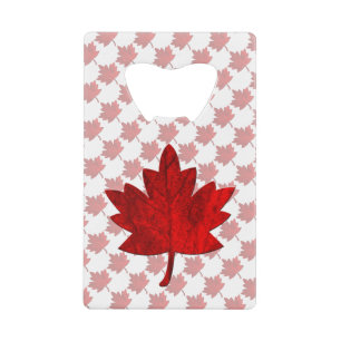 Canada-Maple Leaf by Shirley Taylor Credit Card Bottle Opener