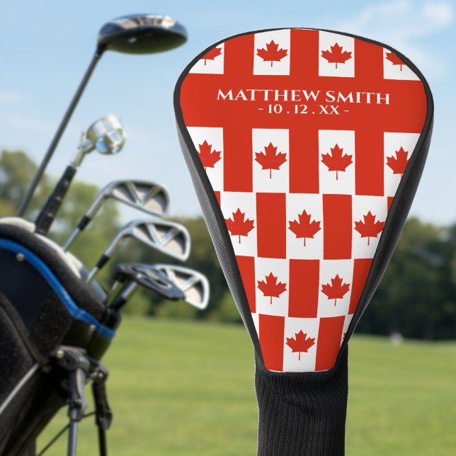 Canada Maple Leaf Canadian Flag Pattern Name Golf Head Cover (canada canadian flag pattern golf head cover)
