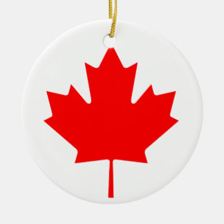Canada Maple Leaf Ceramic Ornament
