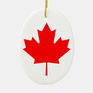 Canada Maple Leaf Ceramic Ornament