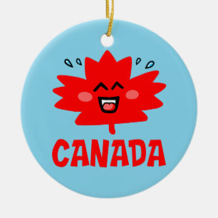 Canada Maple Leaf Ceramic Ornament
