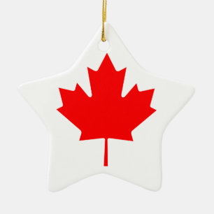 Canada Maple Leaf Ceramic Ornament