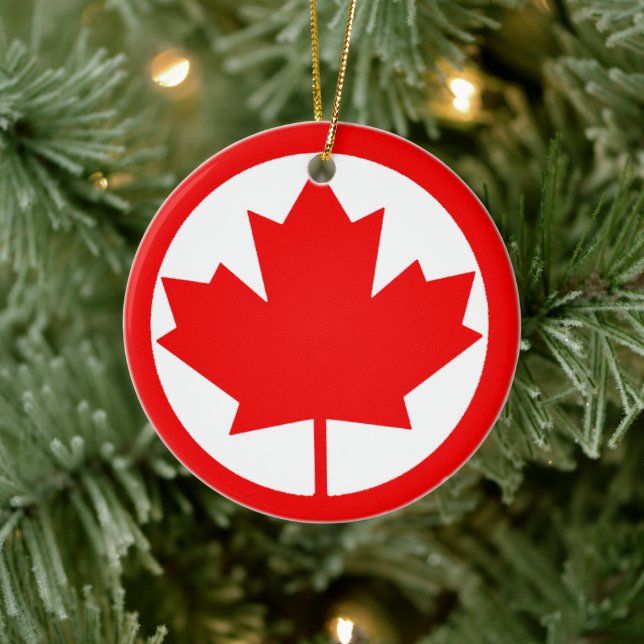 Canada Maple Leaf     Ceramic Ornament (Tree)