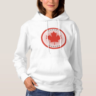 Canada Maple Leaf Circle Shape Hoodie