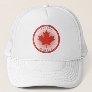 Canada Maple Leaf Circle Shape Trucker Hat