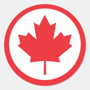 Canada Maple Leaf Classic Round Sticker