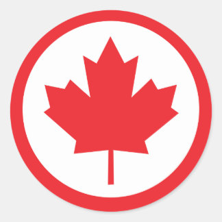 Canada Maple Leaf Classic Round Sticker