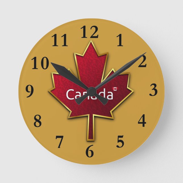 Canada Maple Leaf Clock (Front)