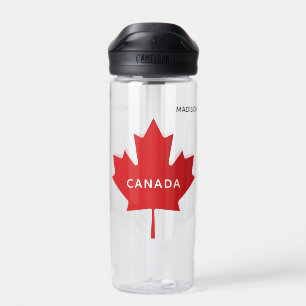 Canada Maple Leaf custom name Water Bottle