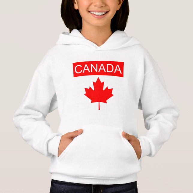 Canada Maple Leaf Fille à capuche (Devant)
