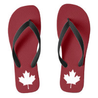 Canada Maple Leaf Flip Flops