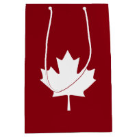 Canada Maple Leaf Gift Bag - Reverse Colours