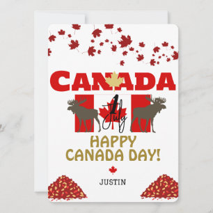 Canada Maple Leaf, Happy canada day, 1st of July Holiday Card
