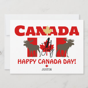Canada Maple Leaf, Happy canada day, 1st of July Holiday Card