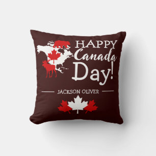 Canada Maple Leaf, Happy canada day, 1st of July Throw Pillow