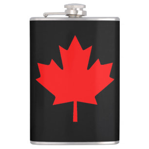 Canada maple leaf hip flask