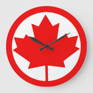 Canada Maple Leaf Large Clock