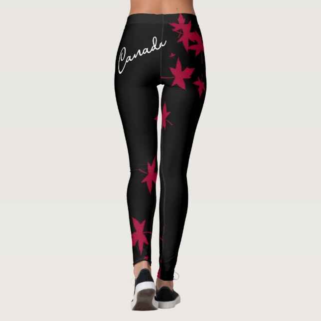 Canada Maple Leaf Leggings (Back)