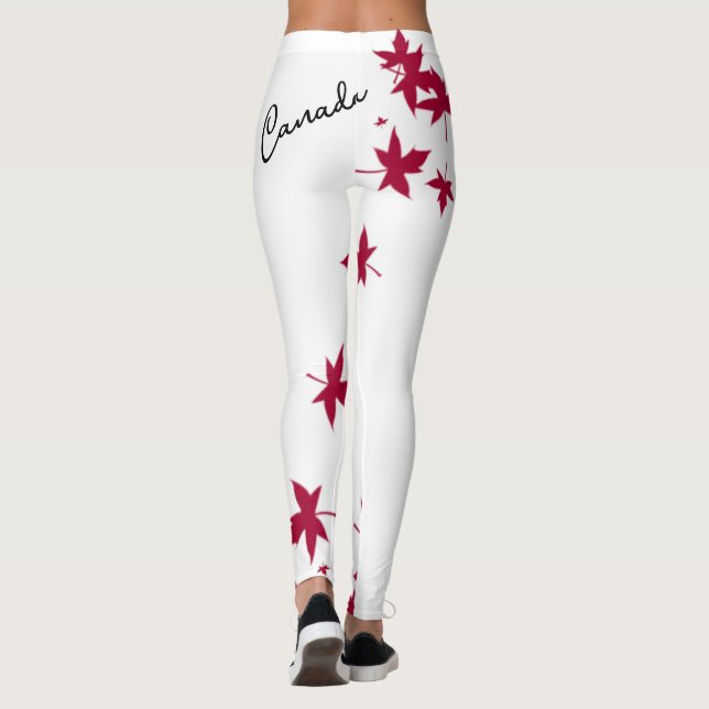 Canada Maple Leaf Leggings (Back)