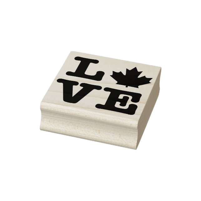 Canada Maple Leaf Love Rubber Stamp (Stamp)