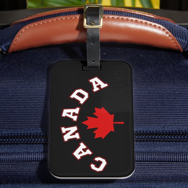 Canada maple leaf  luggage tag (Front Insitu 2)