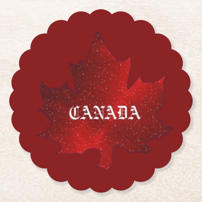 canada maple leaf paper coaster (Front)