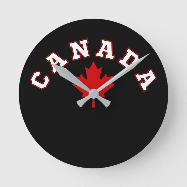Canada maple leaf  round clock (Front)