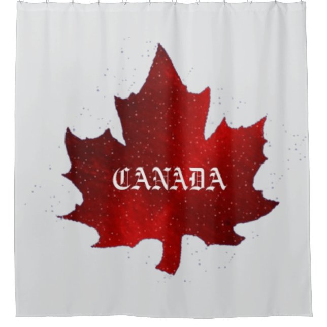 canada maple leaf shower curtain (Front)