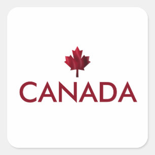 Canada Maple Leaf Square Sticker