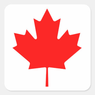 Canada Maple Leaf Square Sticker