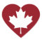 Canada Maple Leaf Sticker - Reverse Colours
