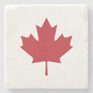 Canada Maple Leaf Stone Coaster