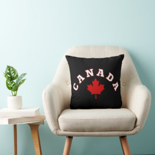 Canada maple leaf throw pillow