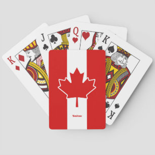 Canada Maple Leaf with Name Playing Cards