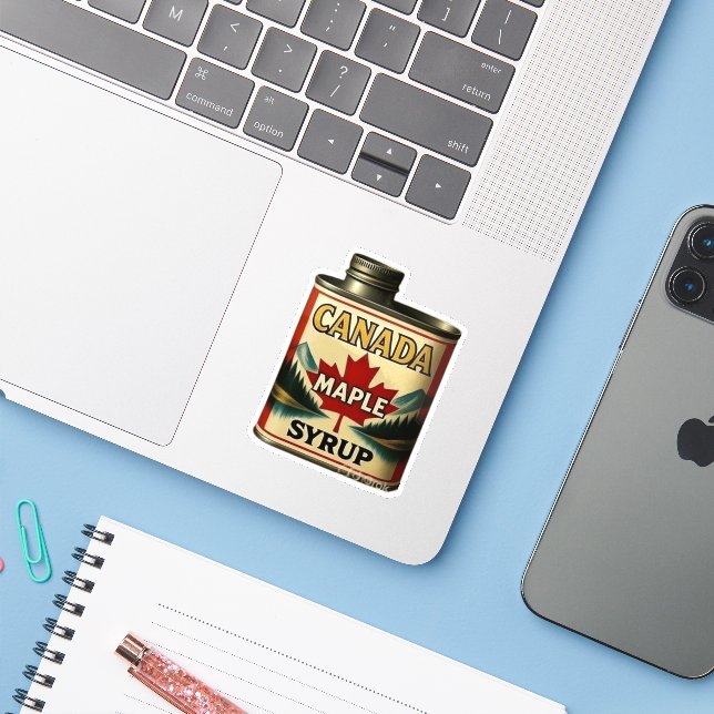 CANADA MAPLE SYRUP (Laptop w/ iPhone)