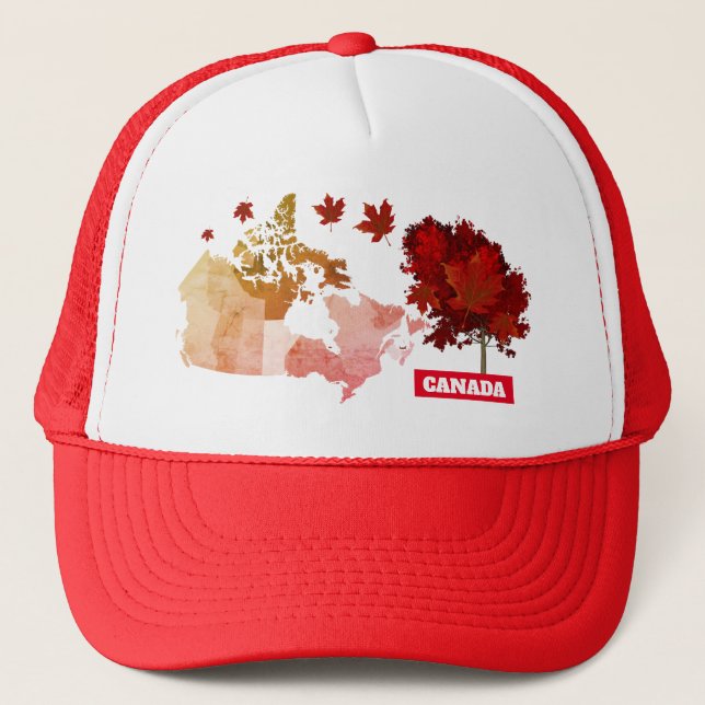 Canada Maple Tree  Trucker Hat (Front)