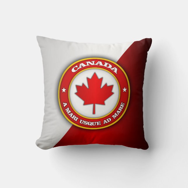 Canada Medallion Throw Pillow (Front)