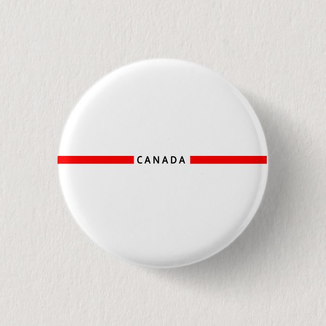 Canada minimalistic flag 1 inch round button (Front)