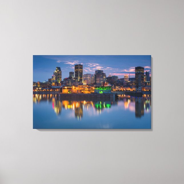 Canada, Montreal, skyline and Old Port Canvas Print (Front)