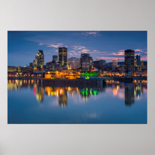 Canada, Montreal, skyline and Old Port Poster