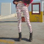 Canada Moose and Maple Leaf Leggings<br><div class="desc">Show your Canadian pride at sporting events,  while travelling,  or to celebrate Canada Day. These leggings feature a maple leaf and moose pattern on a white background.</div>