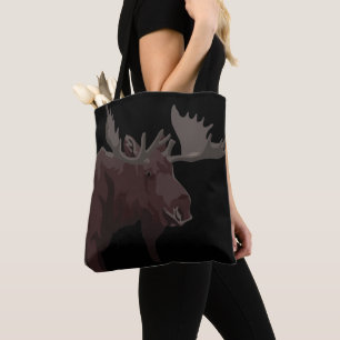 Canada Moose Bags Retro Moose Art Tote Bags