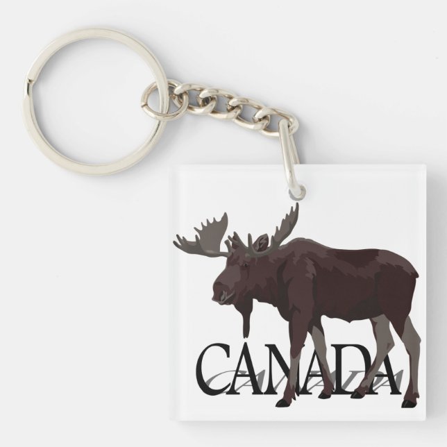 Canada Moose Key Chain Custom Canada Souvenirs (Front)