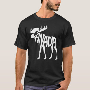Canada Moose Red White  Canadian Pride Canada Day  T-Shirt