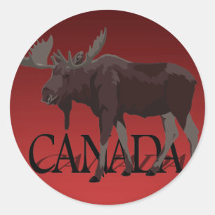 Canada Moose Stickers Custom Canada Stickers