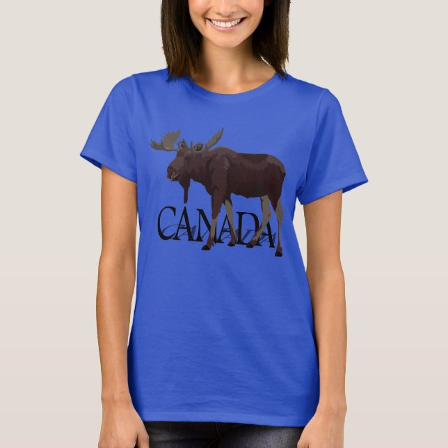 Canada Moose T-shirt Canadian Souvenir Shirts (Front)